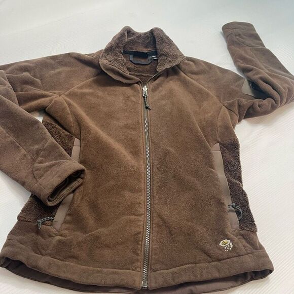 Mountain Hardwear Fleece Jacket Womens Small Brown Zip Up Long Sleeve Outdoor - Picture 4 of 10